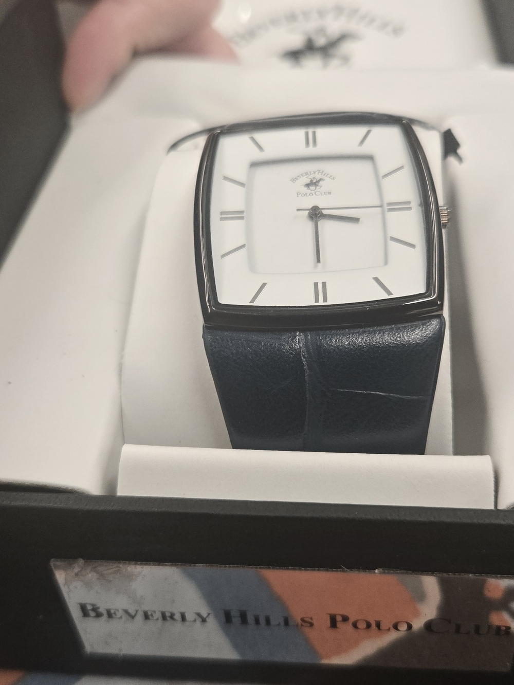 Beverly Hills Polo Club White Dial Square Watch with Blue Strap - Picture 2 of 4